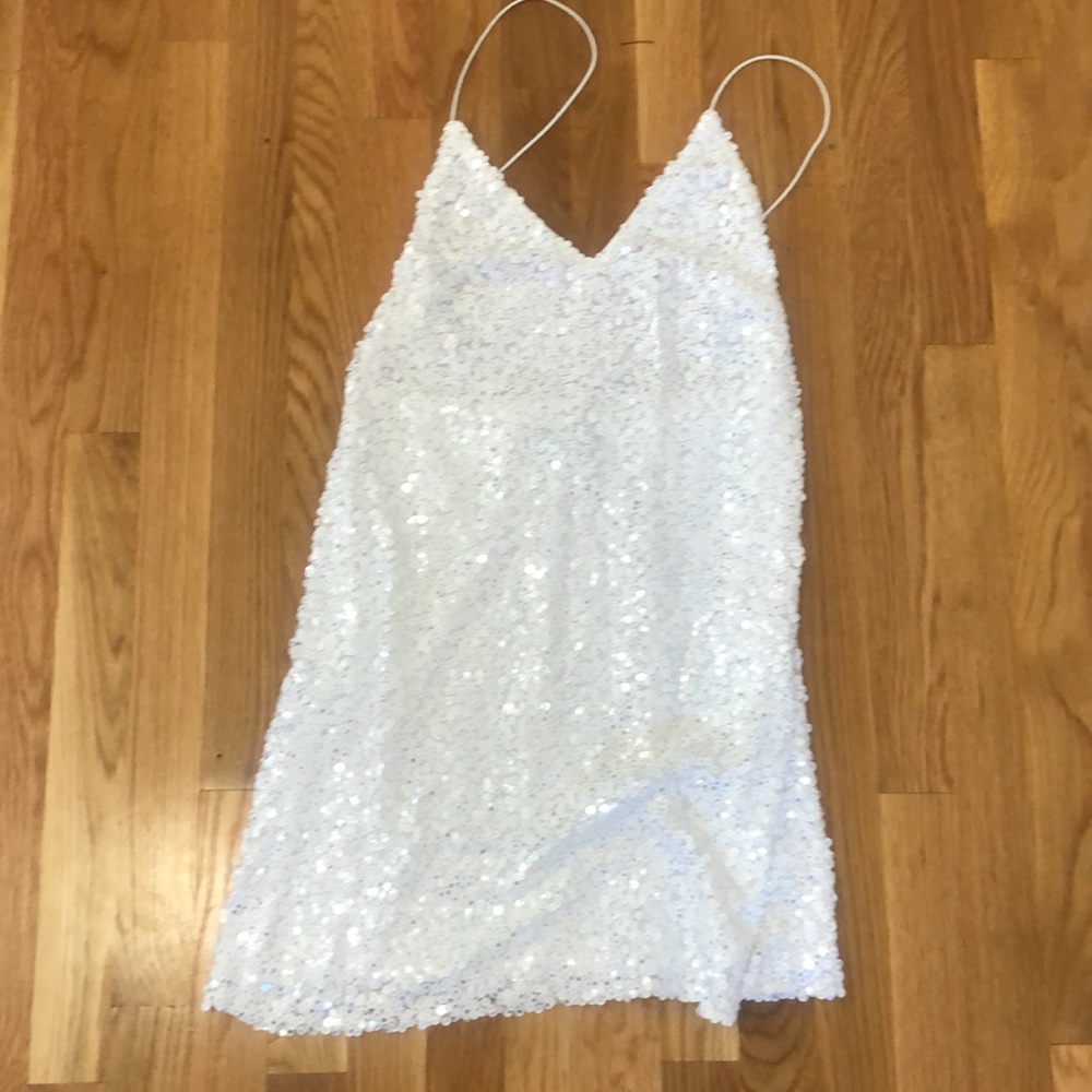 White Sequin Dress